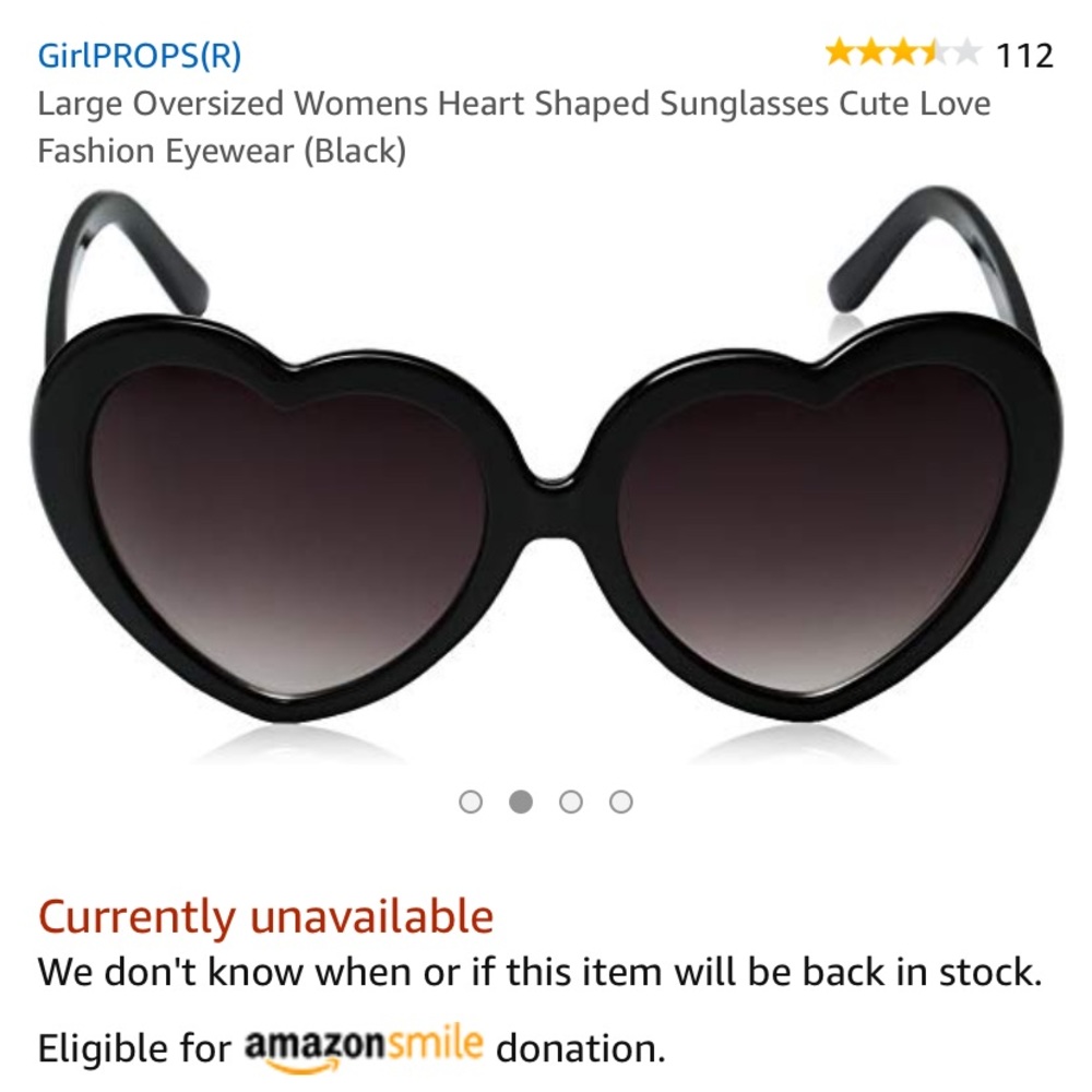 Heart shaped sunglasses new without tags